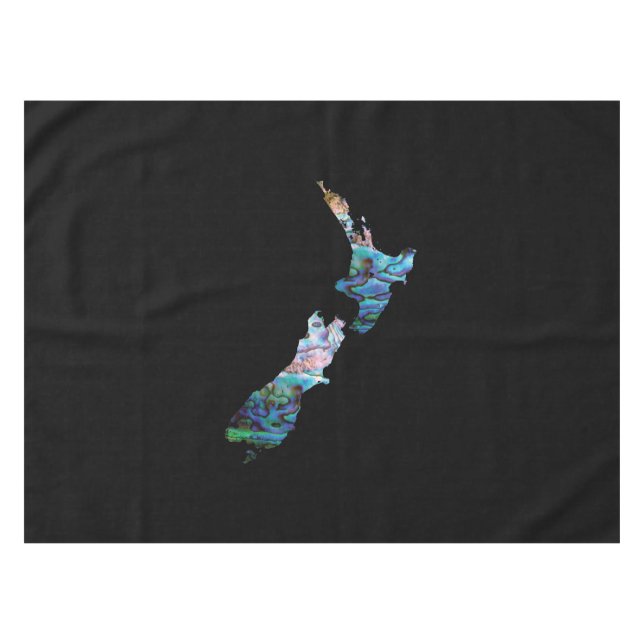 NEW ZEALAND MAP PAUA PLACEMAT TABLECLOTH (Front (Horizontal))