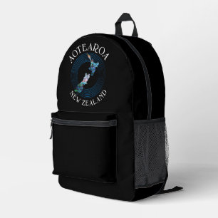 NEW ZEALAND MAP PAUA PRINTED BACKPACK