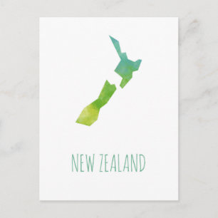 New Zealand Map Postcard
