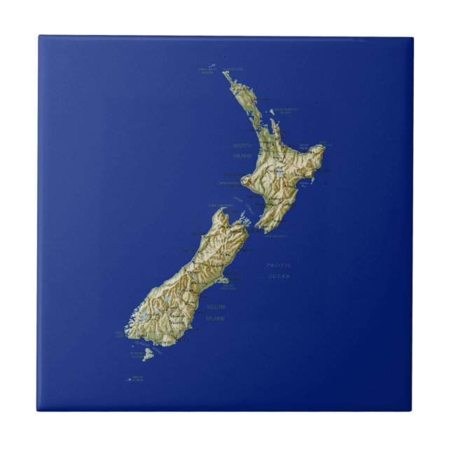 New Zealand Map Tile (Front)