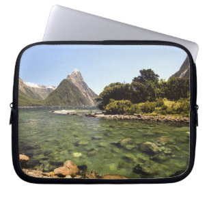 New Zealand, Mitre Peak, & Bowen River entering Laptop Sleeve