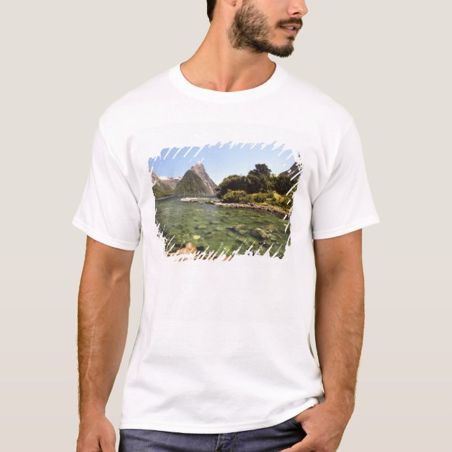 New Zealand, Mitre Peak, & Bowen River entering T-Shirt (Front)