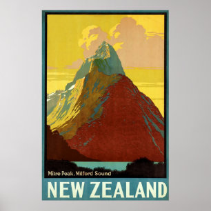 New Zealand ~ Mitre Peak Poster
