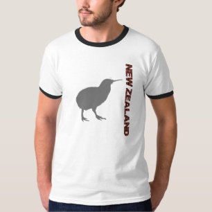 New Zealand Modern Kiwi Mens Ringer T-Shirt