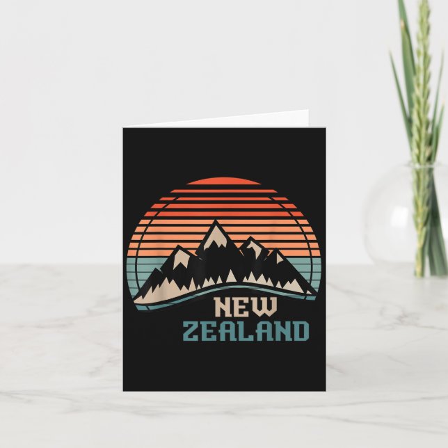 New Zealand Mountain Hiking Gift New Zealand  Card (Front)