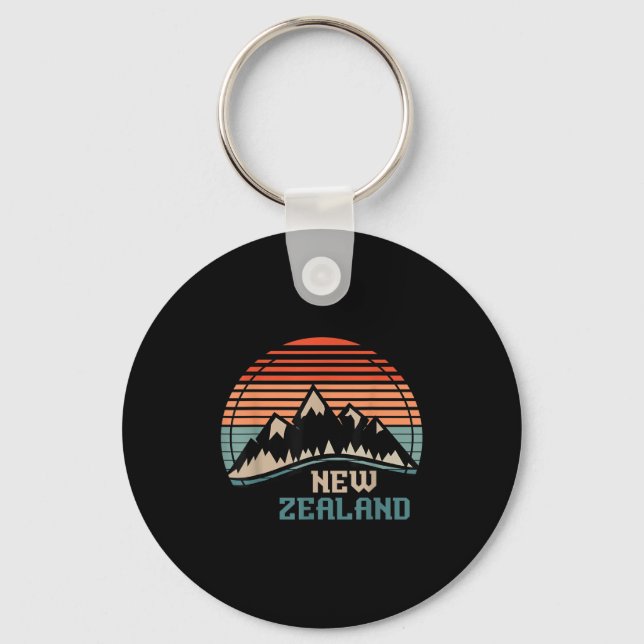 New Zealand Mountain Hiking Gift New Zealand  Key Ring (Front)