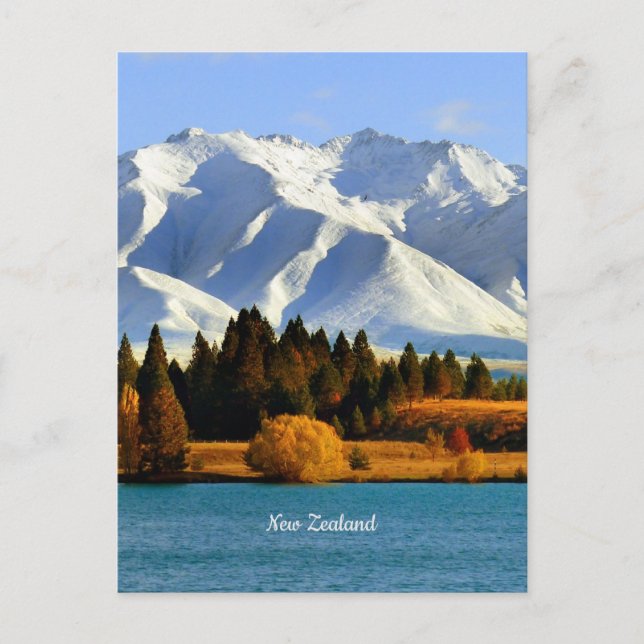 New Zealand Mountain Landscape Postcard (Front)