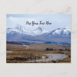 New Zealand Mountain Road Trip   South Island NZ Postcard