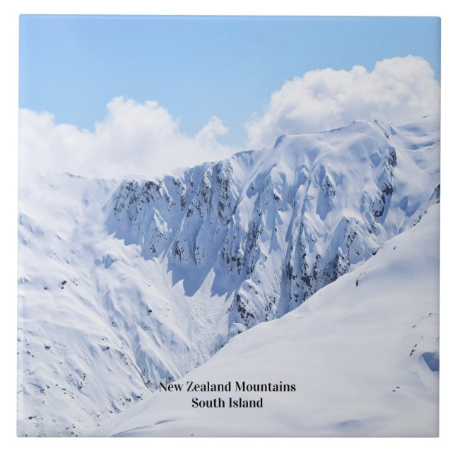 New Zealand Mountains, South Island, Tile (Front)