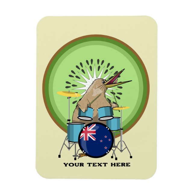 New Zealand Music Kiwi drummer Magnet (Vertical)