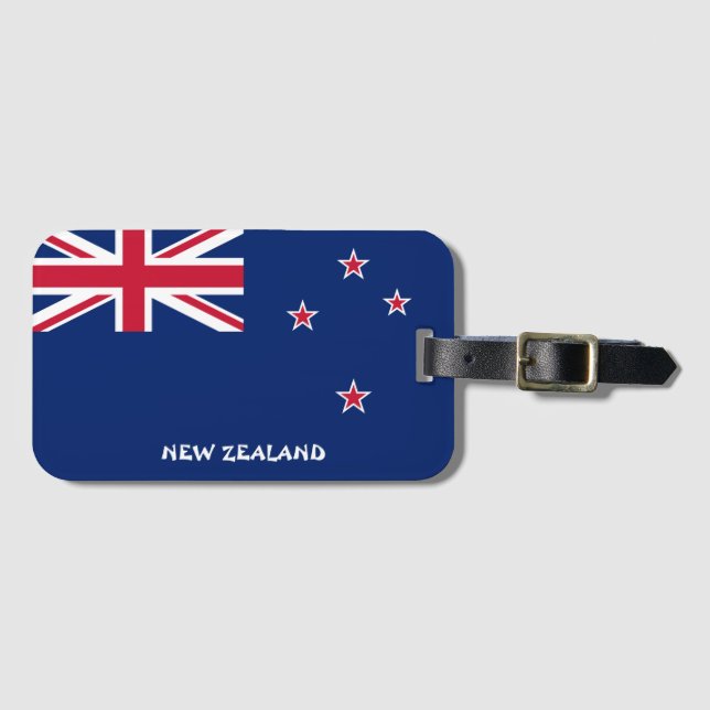 New Zealand National Flag Patriotic Luggage Tag (Front Horizontal)
