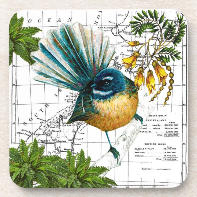 New Zealand Native Bird Coaster Set (Front)