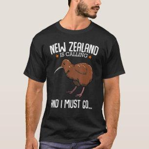 New Zealand Nature Birds Travelling Backpacking Re T-Shirt