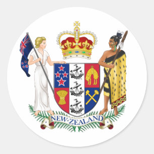 New Zealand NZ Classic Round Sticker