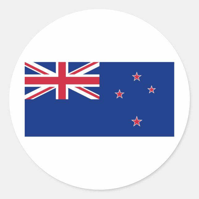 New Zealand NZ Classic Round Sticker (Front)