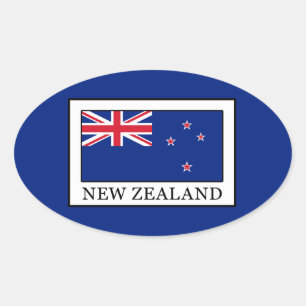 New Zealand Oval Sticker
