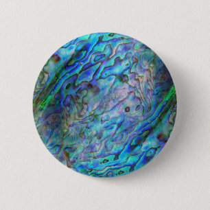 NEW ZEALAND PAUA 6 CM ROUND BADGE