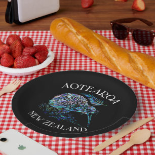 NEW ZEALAND PAUA KIWI PAPER PLATE