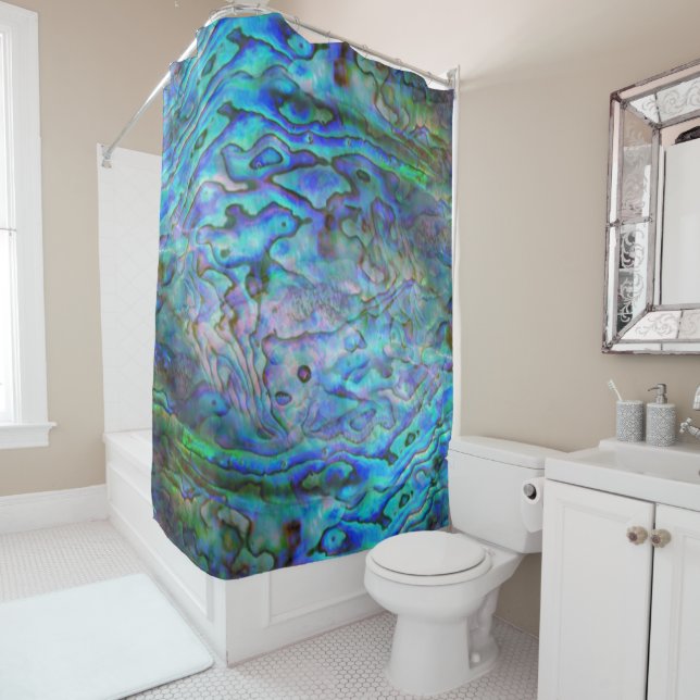 NEW ZEALAND PAUA SHOWER CURTAIN (In Situ)