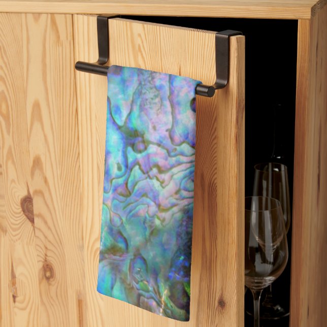 NEW ZEALAND PAUA TEA TOWEL (Thirds Fold)