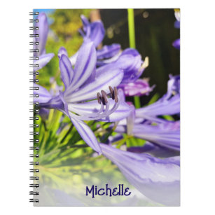 New Zealand Purple Flower Blossom Notebook