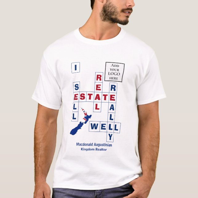 NEW ZEALAND Real Estate LOGO Realtor T-Shirt (Front)