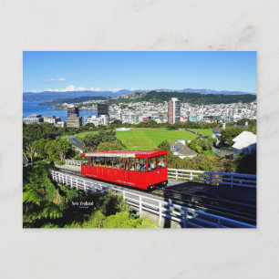 New Zealand, Red Cable Car Postcard