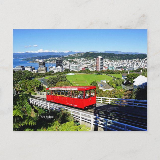 New Zealand, Red Cable Car Postcard (Front)