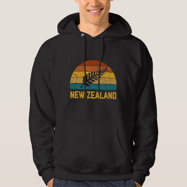 New Zealand Retro  Hoodie (Front)