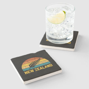 New Zealand Retro Stone Coaster