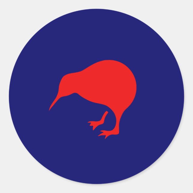 new zealand roundel kiwi low visibility classic round sticker (Front)
