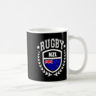 New Zealand Rugby Equipment New Zealand Flag Vinta Coffee Mug