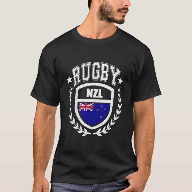 New Zealand Rugby Gear New Zealand Flag Sport T-Shirt (Front)