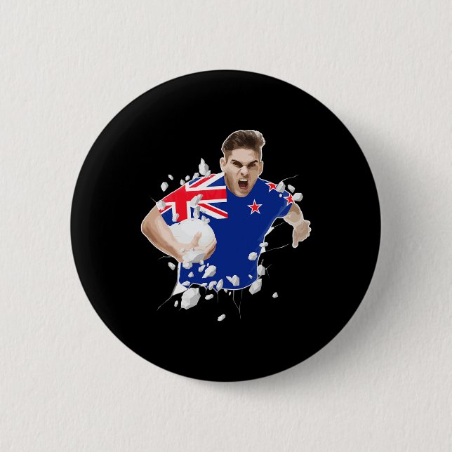 New Zealand Rugby Jersey 2021 New Zealand Rugby  6 Cm Round Badge (Front)