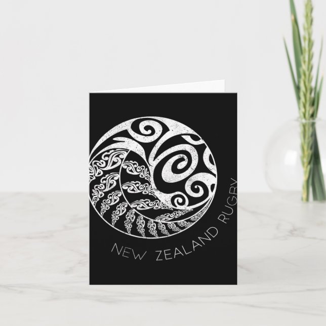 New Zealand Rugby Maori Insred Kiwi &amp; Silver F Card (Front)