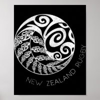 New Zealand Rugby Maori Insred Kiwi &amp; Silver F