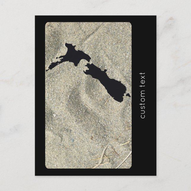 NEW ZEALAND SAND BEACH BLACK AOTEAROA KIWI CUSTOM POSTCARD (Front)