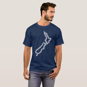 New Zealand Scribble Outline Tee