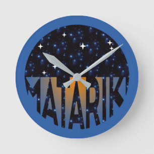 New Zealand Seven Sisters Maori MATARIKI 2c Round Clock