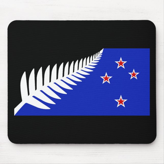 New Zealand Silver Fern Flag Mouse Mat (Front)