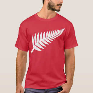 New Zealand Silver Fern NZ Black Proud Kiwi Rugby  T-Shirt