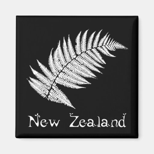 Image of New Zealand Silver Fern Square Magnet