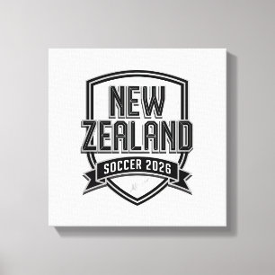 New Zealand Soccer 2026 Soccer Bold Country Typogr Canvas Print