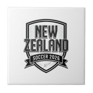 New Zealand Soccer 2026 Soccer Bold Country Typogr Tile