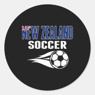 New Zealand Soccer Fans Jersey Support New Zealand Classic Round Sticker