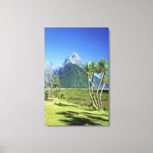 New Zealand, South Island,  Mitre Peak, Canvas Print