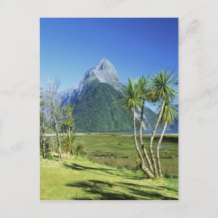 New Zealand, South Island, Mitre Peak, Postcard