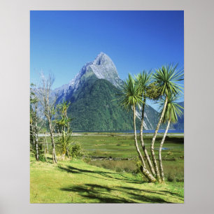 New Zealand, South Island,  Mitre Peak, Poster