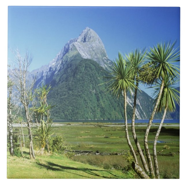 New Zealand, South Island,  Mitre Peak, Tile (Front)