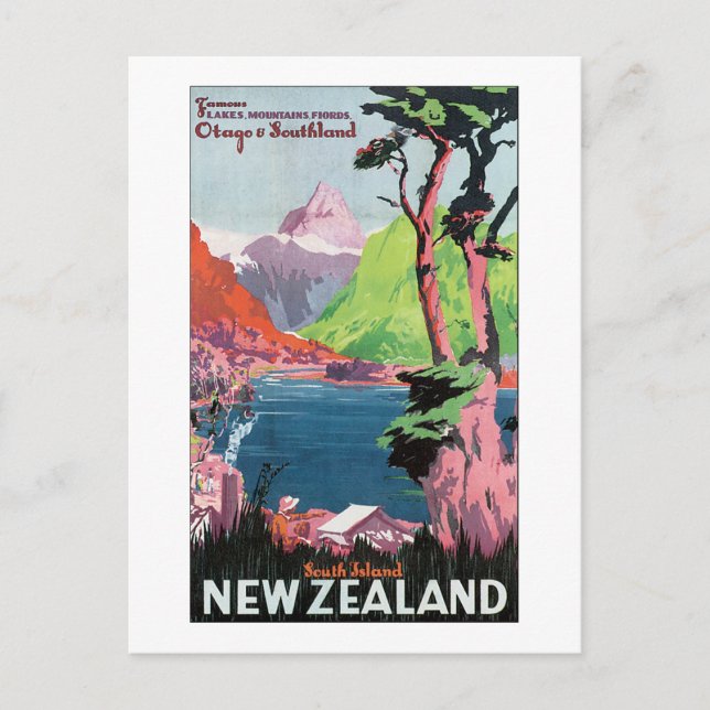 New Zealand South Island Postcard (Front)